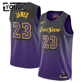 Dres Los Angeles Lakers Lebron James Nike 2024-25 City Edition Ljubičasta Swingman - Dječji
